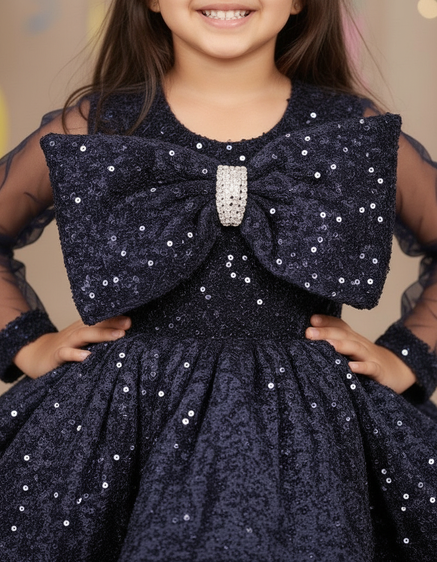 Girls blue casual frock m250047