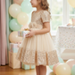 Girls Beige  Party frock M240028