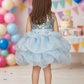 Girls blue casual frock m250044