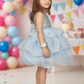 Girls blue casual frock m250044