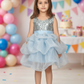 Girls blue casual frock m250044