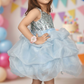 Girls blue casual frock m250044