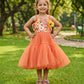 Girls orange casual frock m250039