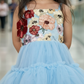 Girls blue casual frock m250038
