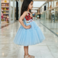 Girls blue casual frock m250038