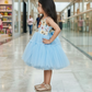 Girls blue casual frock m250038
