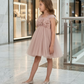 Girls Champagne casual frock m250129