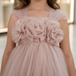 Girls Champagne casual frock m250129