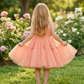 Girls peach casual frock m250043