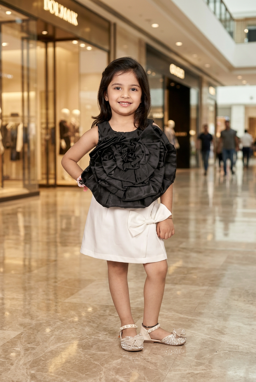 Girls premium skirt and top clothing set