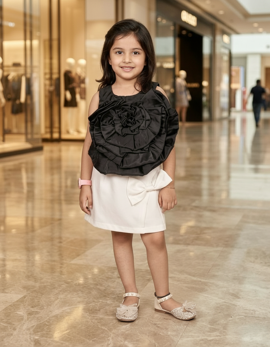 Girls premium skirt and top clothing set