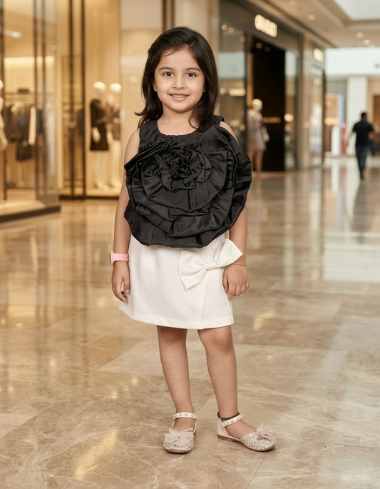 Girls premium skirt and top clothing set
