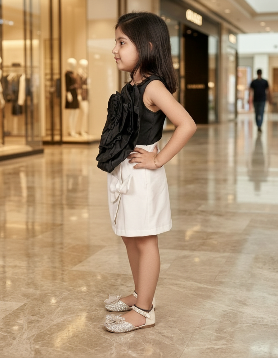Girls premium skirt and top clothing set