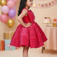 SALE Girls magenta casual frock m250048