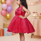 SALE Girls magenta casual frock m250048