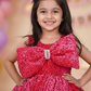 SALE Girls magenta casual frock m250048