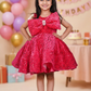 SALE Girls magenta casual frock m250048