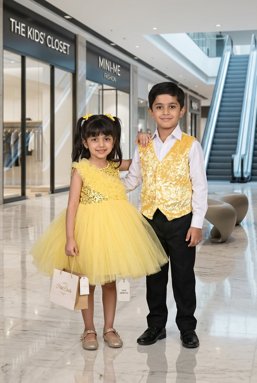 Sibling set in yellow and black