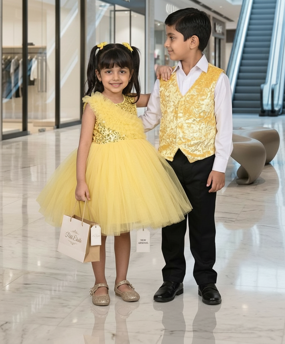Sibling set in yellow and black