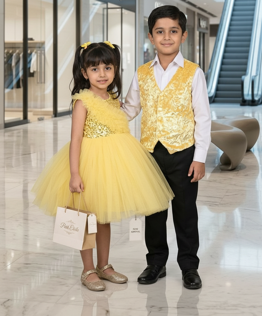 Sibling set in yellow and black