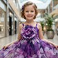 Girls purple casual frock m250127