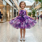 Girls purple casual frock m250127