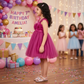 Girls Magenta casual frock m250128