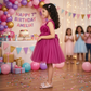 Girls Magenta casual frock m250128