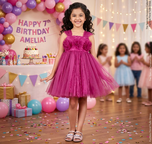 Girls Magenta casual frock m250128