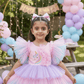 Pink Unicorn Birthday Party Frock for Girls m260296