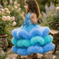 blue flared Birthday Party Frock for Girls m260298