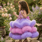 pink flared Birthday Party Frock for Girls m260299