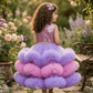 pink flared Birthday Party Frock for Girls m260299