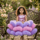 pink flared Birthday Party Frock for Girls m260299