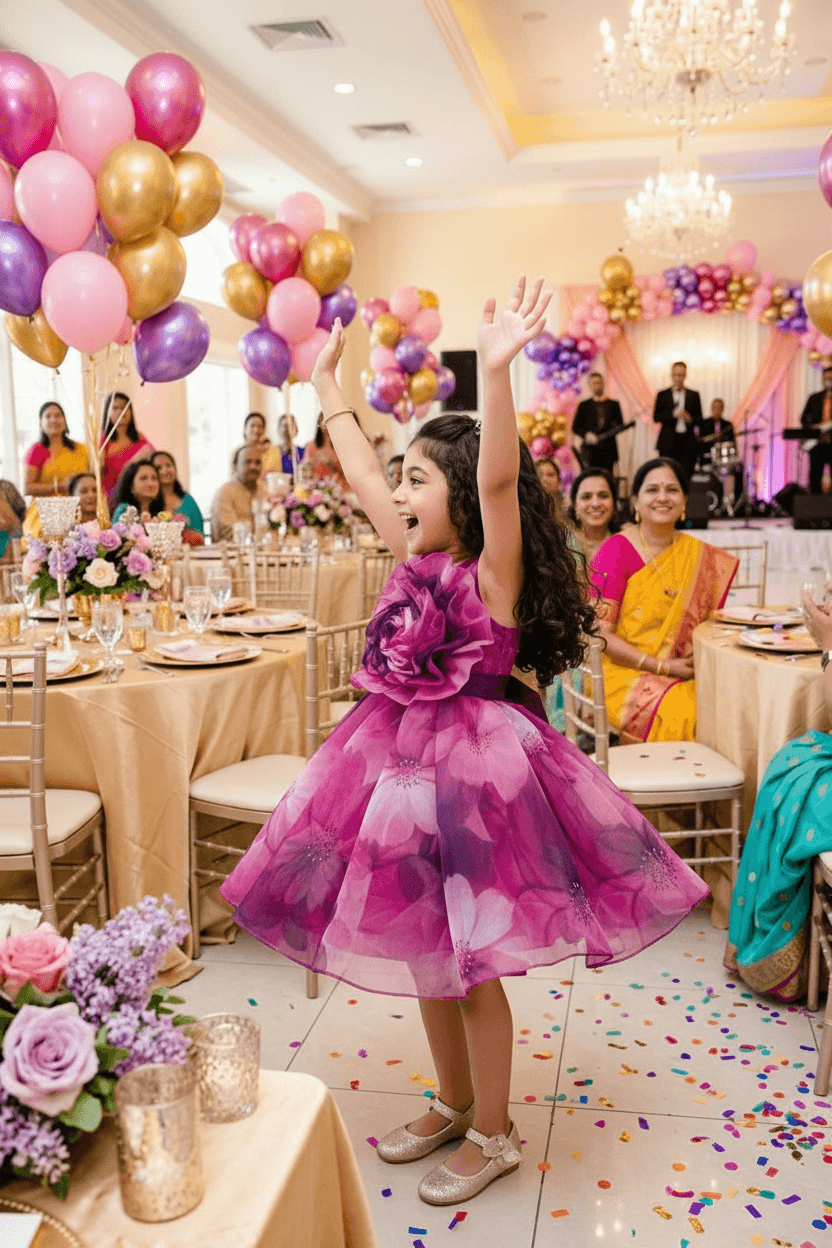 Designer Boutique Dresses magenta frock m250072