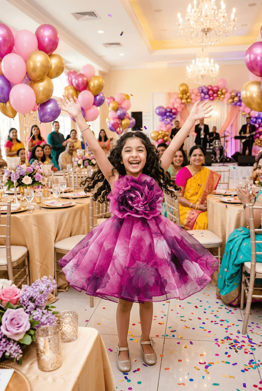 Designer Boutique Dresses magenta frock m250072