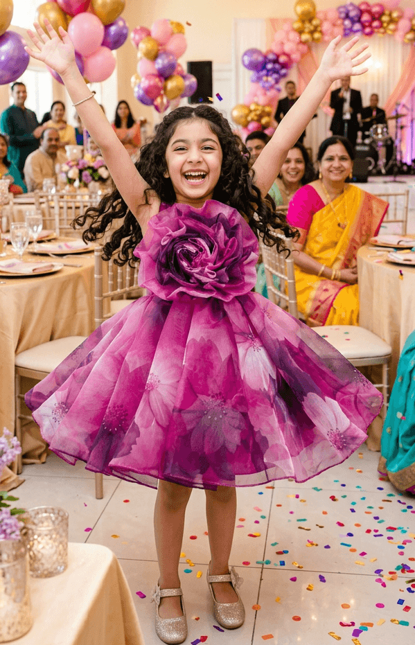 Designer Boutique Dresses magenta frock m250072