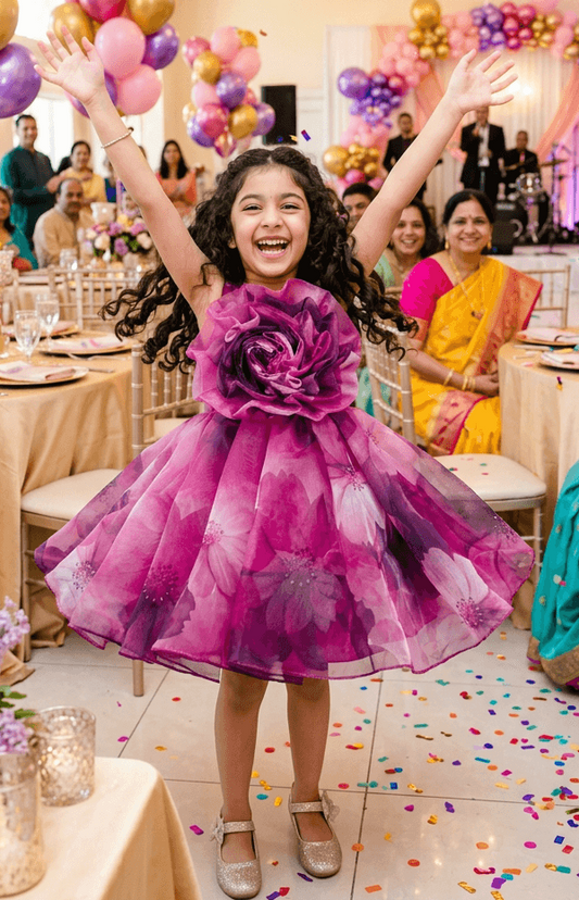 Designer Boutique Dresses magenta frock m250072