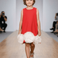 Girls red casual frock m250075