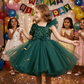 Girls green  Party frock m240015