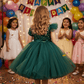 Girls green  Party frock m240015