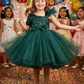 Girls green  Party frock m240015