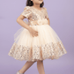 Girls Beige  Party frock M240028