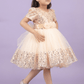 Girls Beige  Party frock M240028