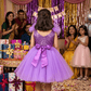 Girls Purple one shoulder Party Dress