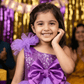 Girls Purple one shoulder Party Dress