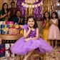 Girls Purple one shoulder Party Dress