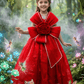 Girls Red Gown length premium dress m260001