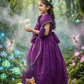 Girls Wine color Gown length premium dress m260002