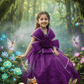 Girls Wine color Gown length premium dress m260002